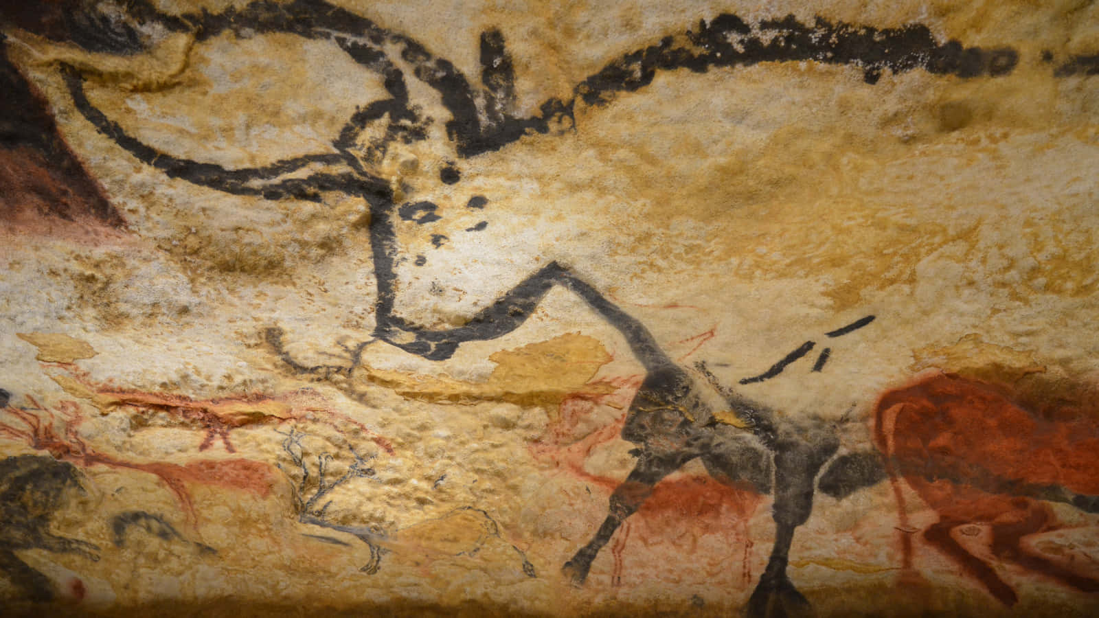 Caption: The Mesmerizing Art Of Lascaux Caves Background