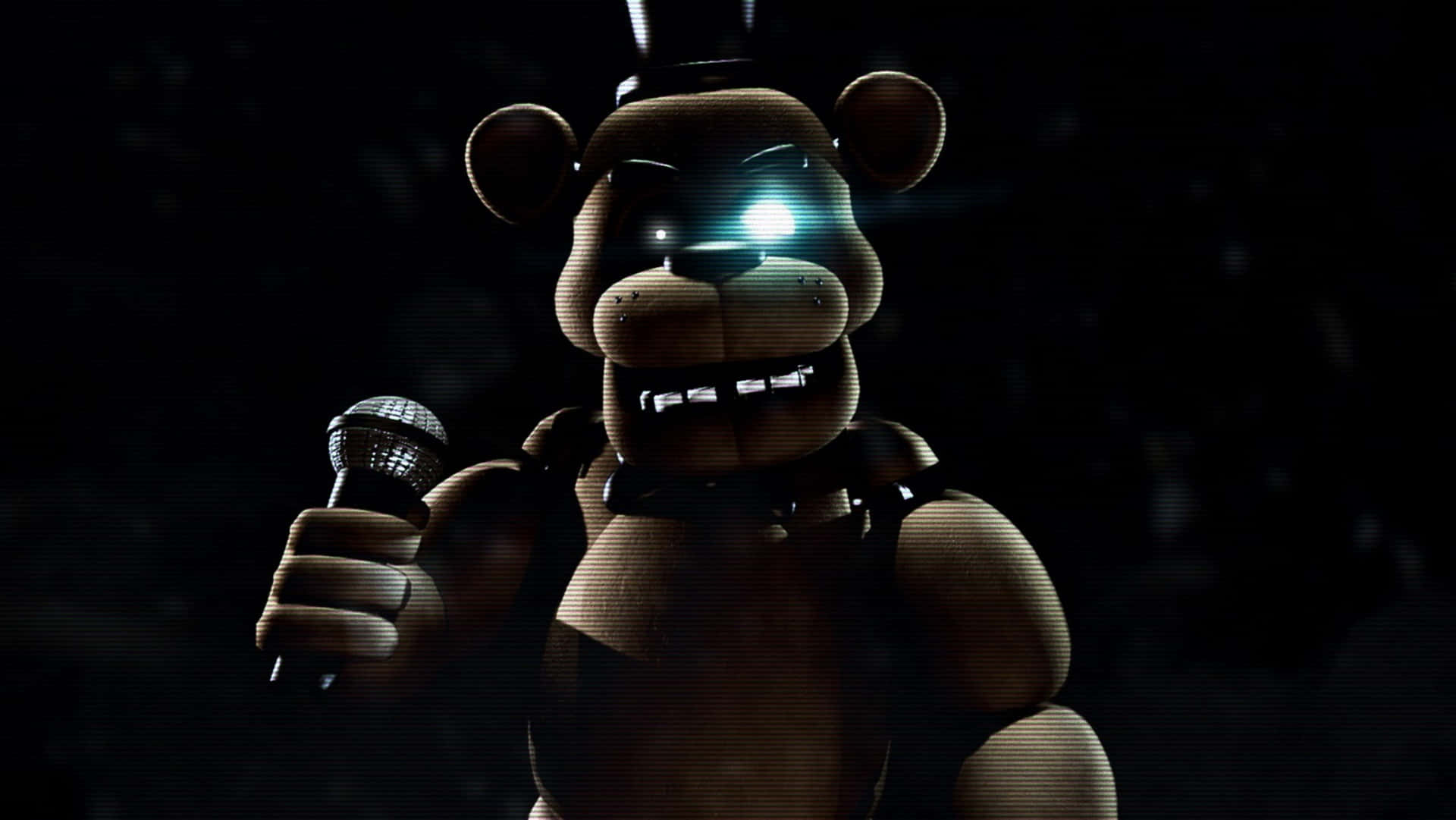 Caption: The Nightmarish Stare Of Freddy Fazbear Background