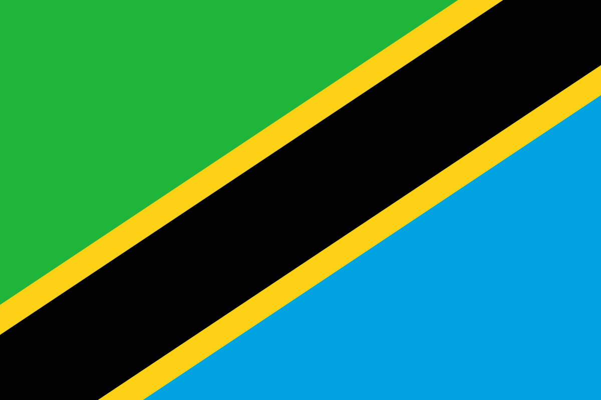 Caption: The Official National Flag Of Tanzania Background