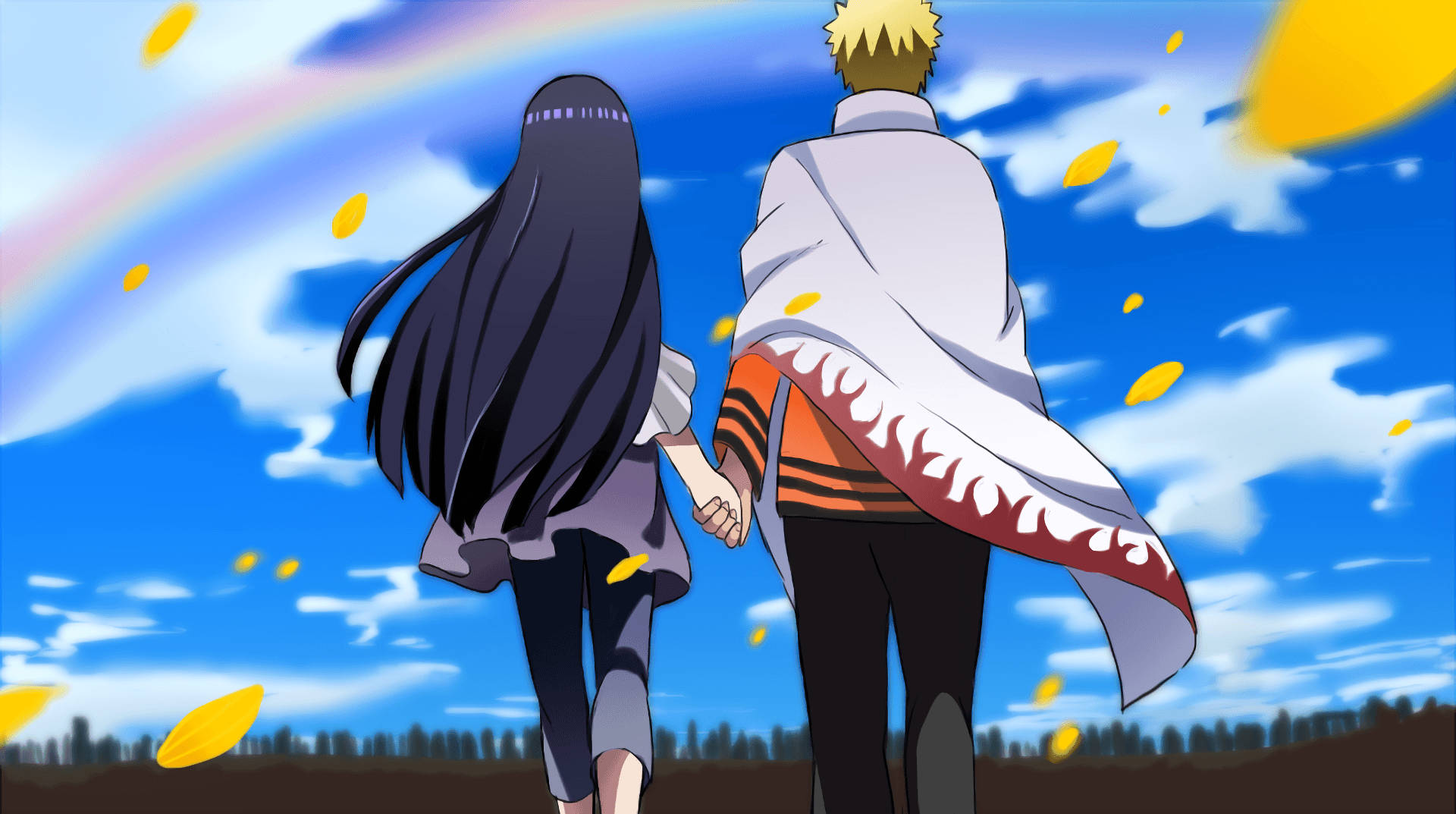 Caption: The Seventh Hokage - Uzumaki Naruto With Hinata Hyuga