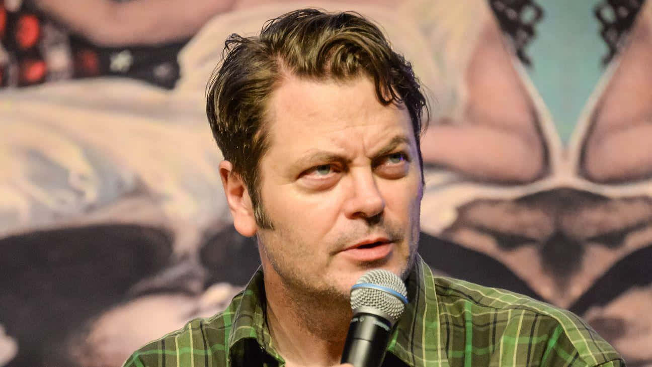 Caption: The Unique Persona Of Nick Offerman Background