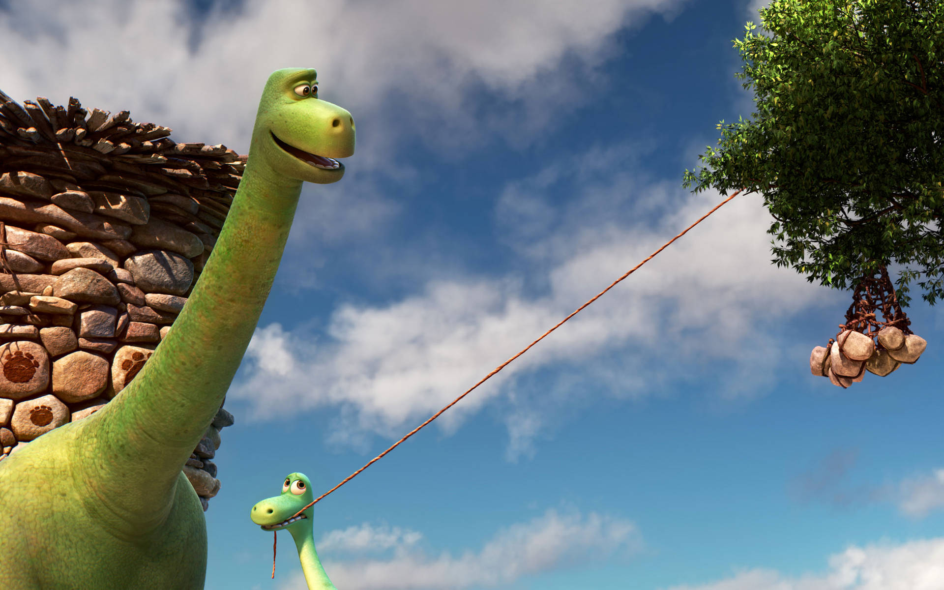 Caption: The Valiant Apatosaurus From The Good Dinosaur Film Background