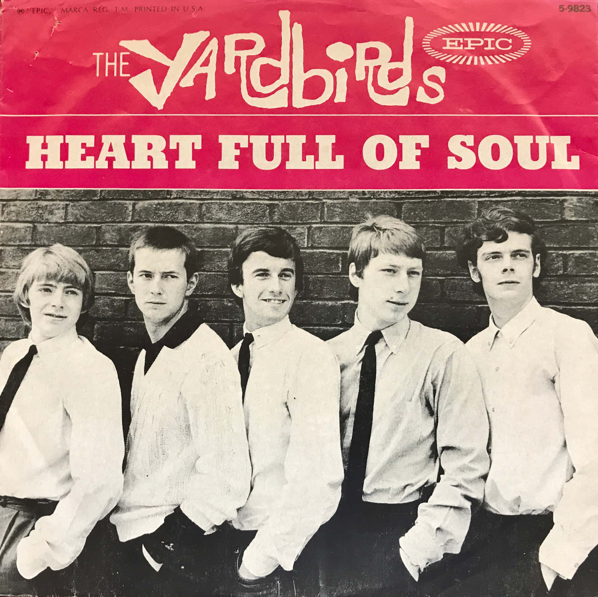 Caption: The Yardbirds 'heart Full Of Soul' Vinyl Album Cover Background