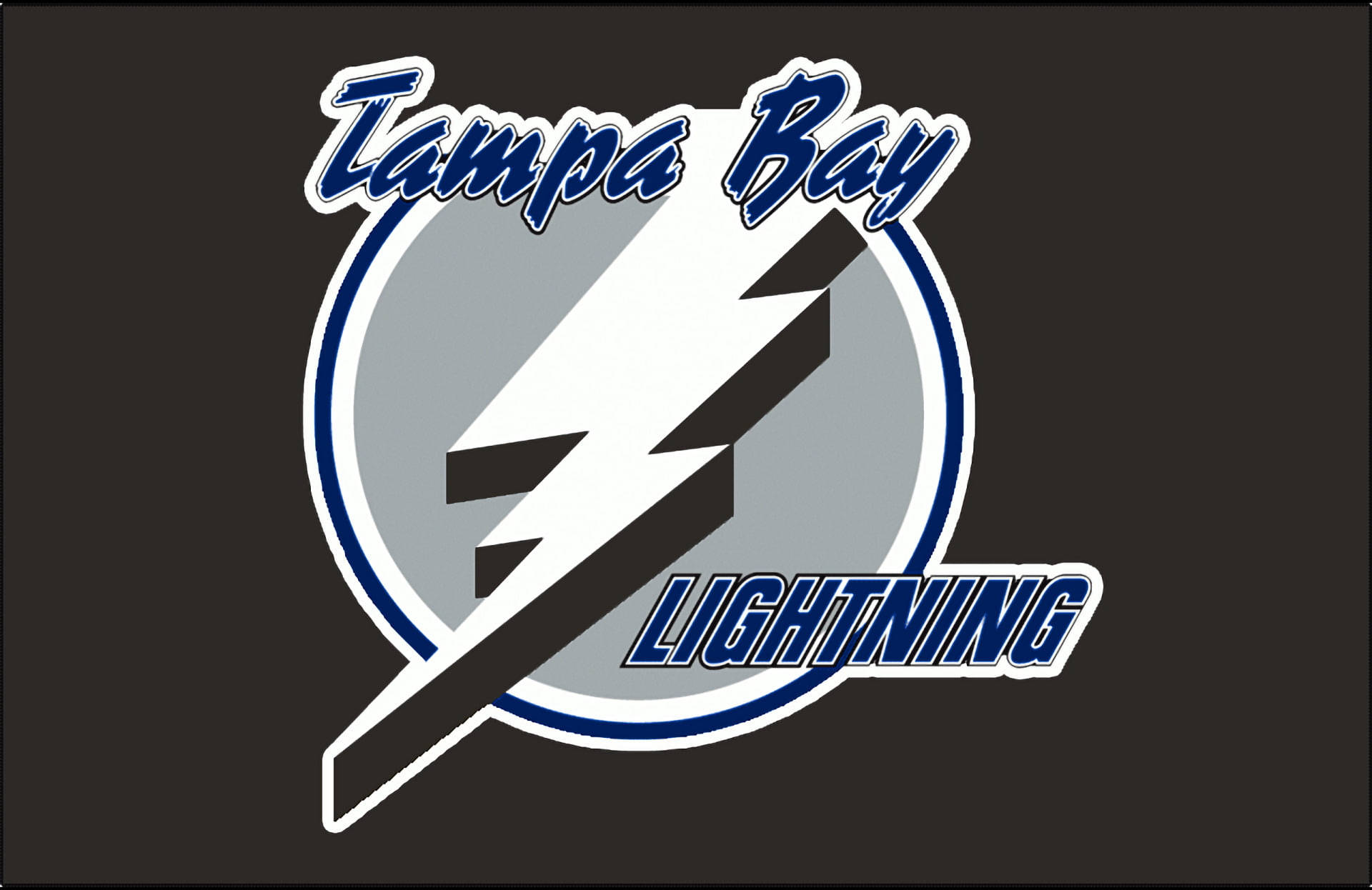 Caption: Thrilling Energy - The Tampa Bay Lightning Logo Against A Black Backdrop. Background