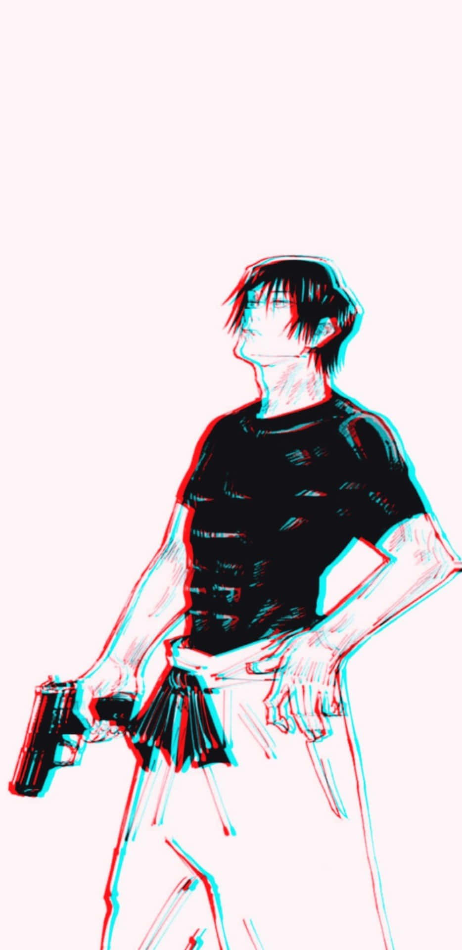 Caption: Toji Fushiguro - Jujutsu Kaisen Action Shot Background
