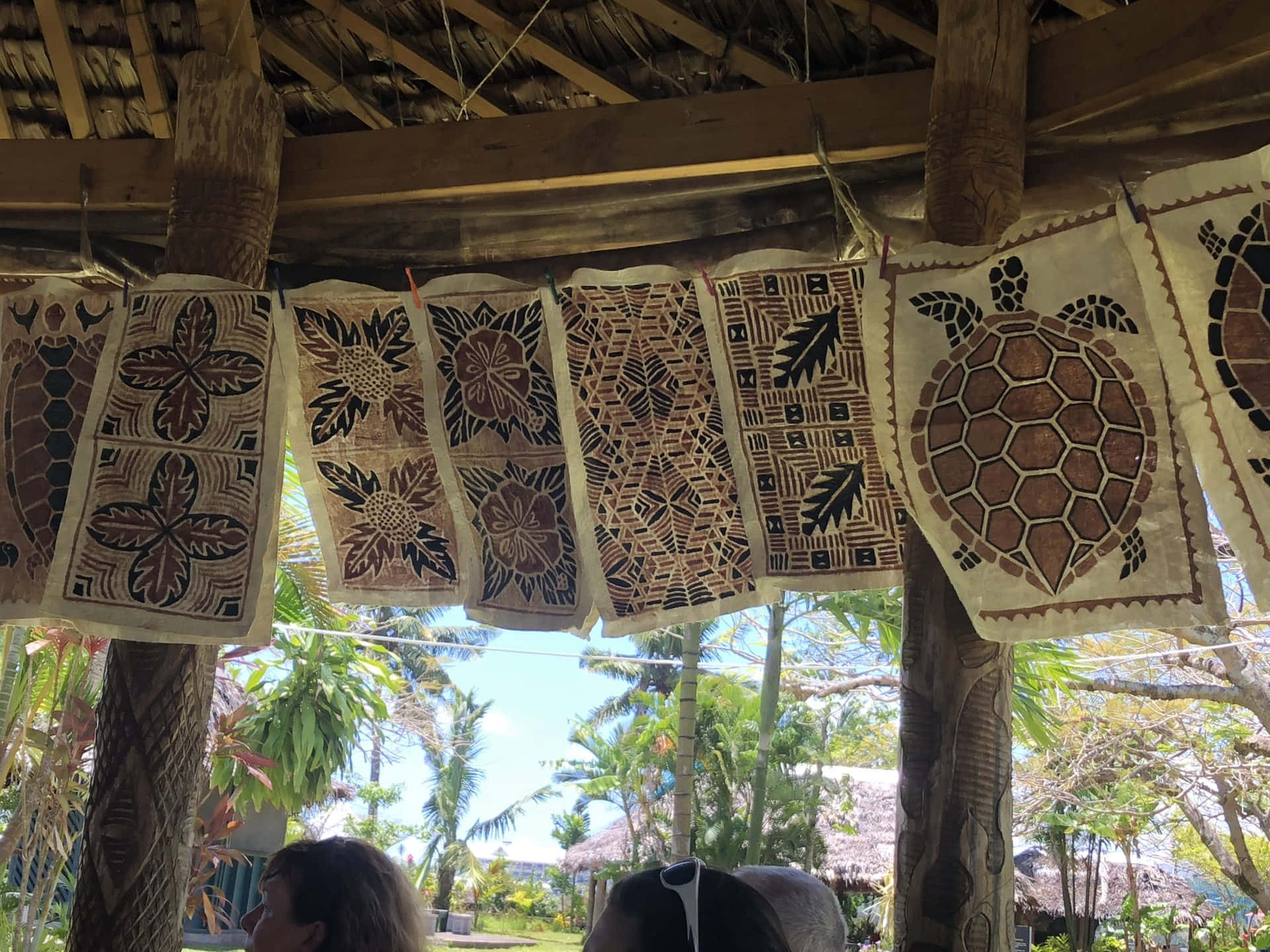 Caption: Traditional Samoa Cultural Village In Apia, Samoa Background