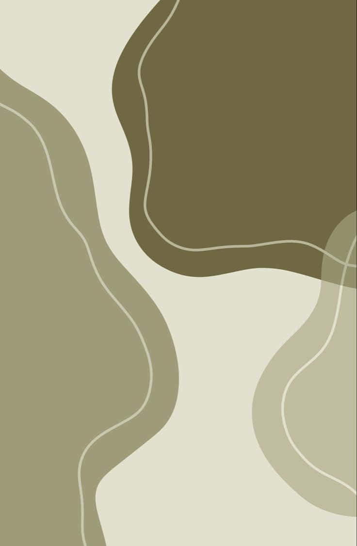 Caption: Tranquil Olive Green Wallpaper Background