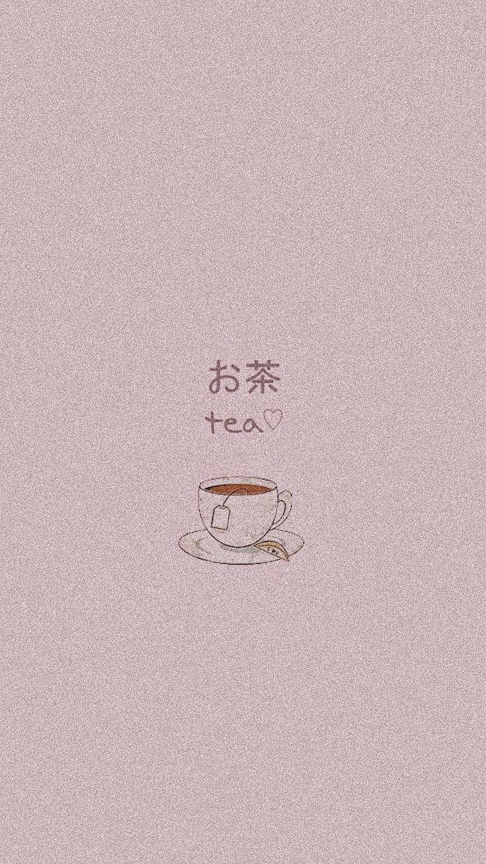 Caption: Tranquil Tea Time In Soft Aesthetic Setting Background