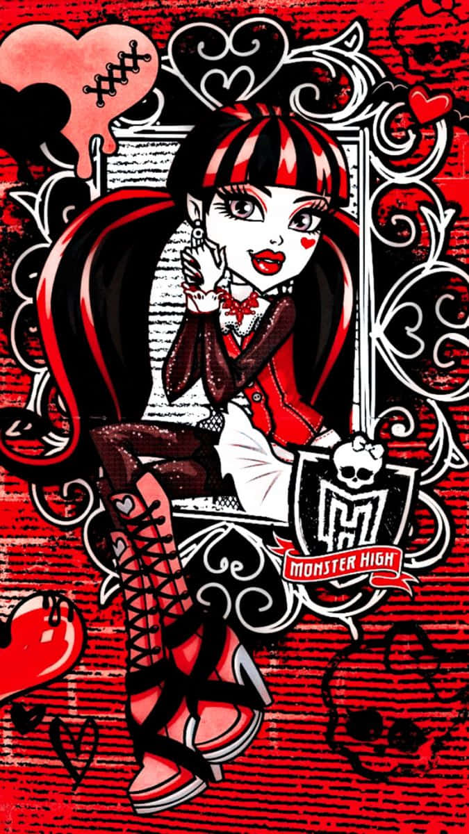 Caption: Trendy And Chic Monster High Characters Background
