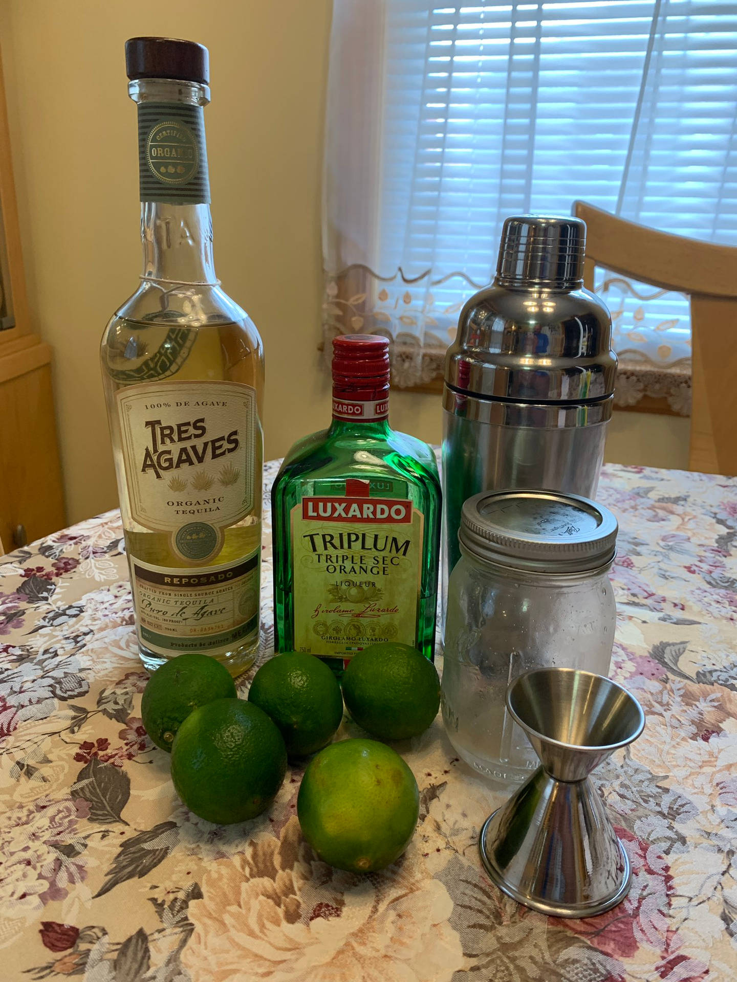 Caption: Tres Agaves Reposado Tequila With Luxardo Triplum.