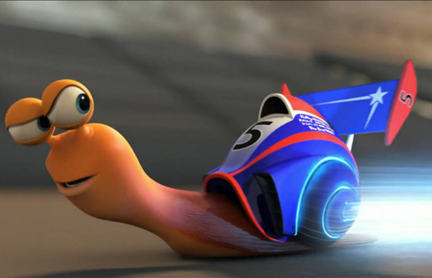 Caption: Turbo - The Speedy Snail Giving A Hilarious Side Eye Background