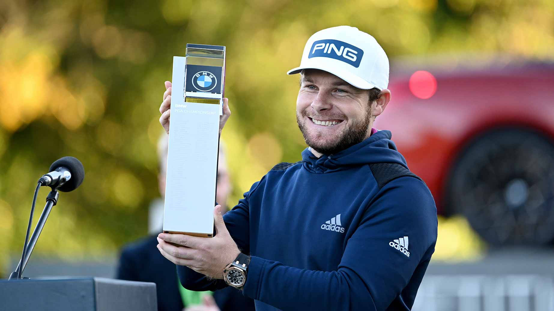 Caption: Tyrrell Hatton In Action During A Golf Tournament.