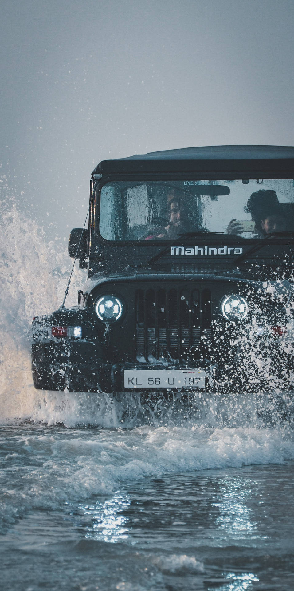 Caption: Ultimate Off-road Adventure – Mahindra Thar 4k In Action Background