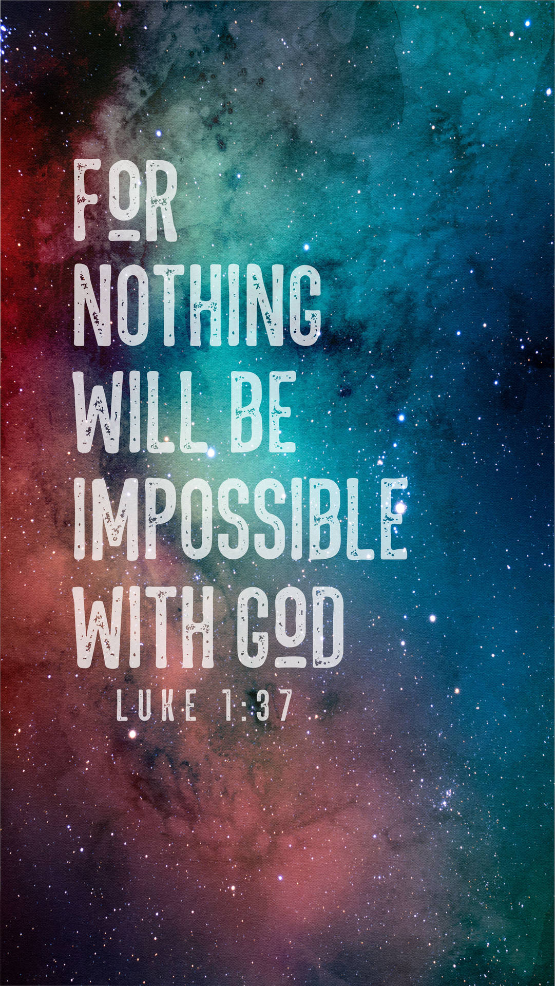 Caption: Uplifting Bible Quote - Nothing Is Impossible Background