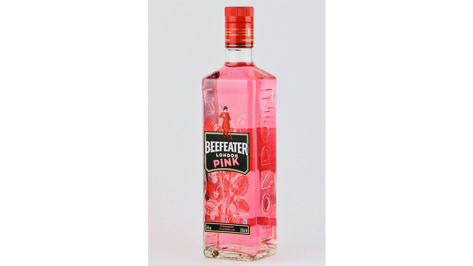 Caption: Vibrant Beefeater London Pink Gin Display Background