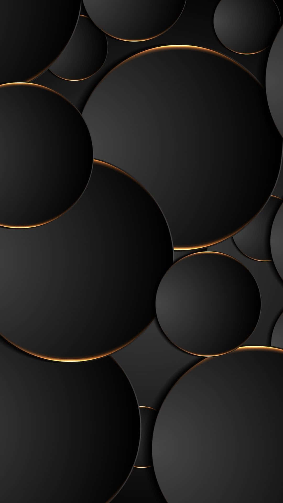 Caption: Vibrant Black And Yellow Sphere Background