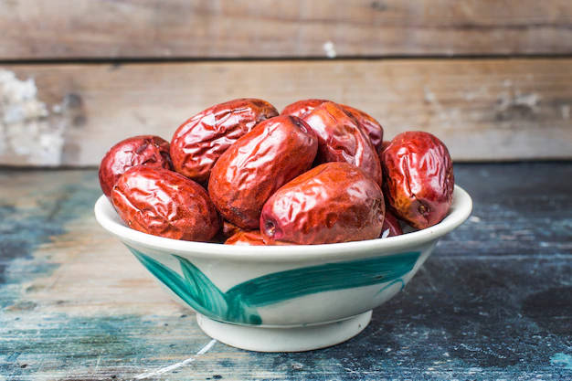 Caption: Vibrant Bowl Of Jujube Seeds