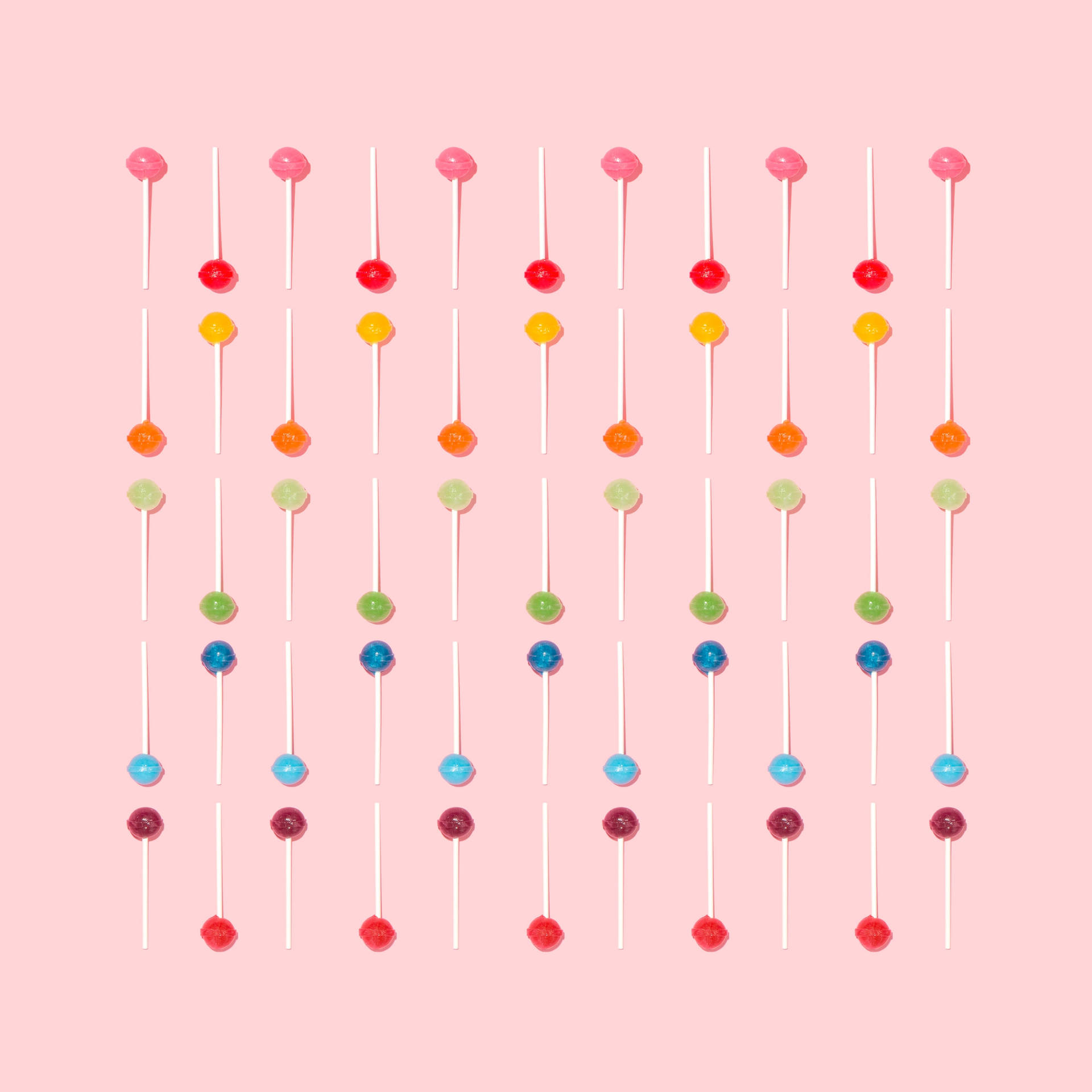Caption: Vibrant Lollipop Aesthetic Pattern Background