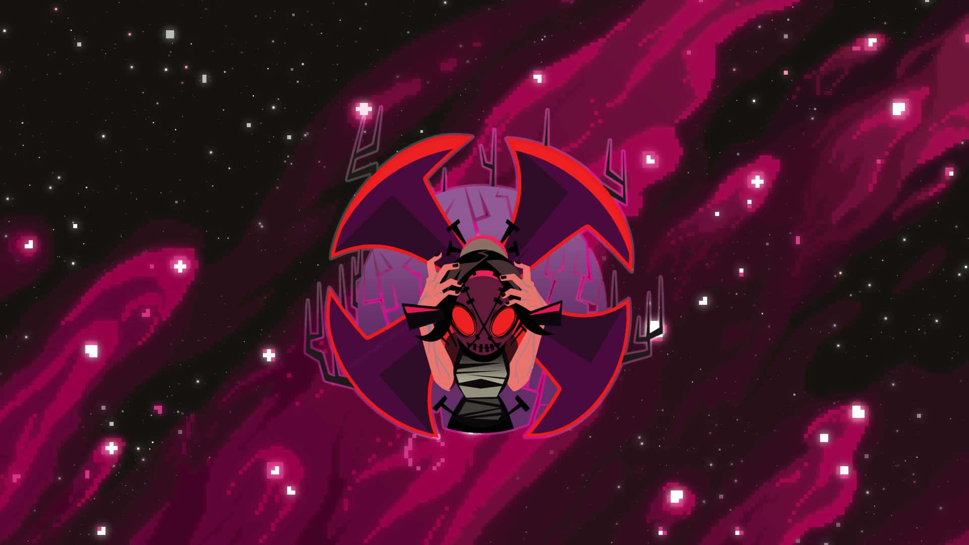 Caption: Vibrant Skullgirls Game Characters Battle Scene Background