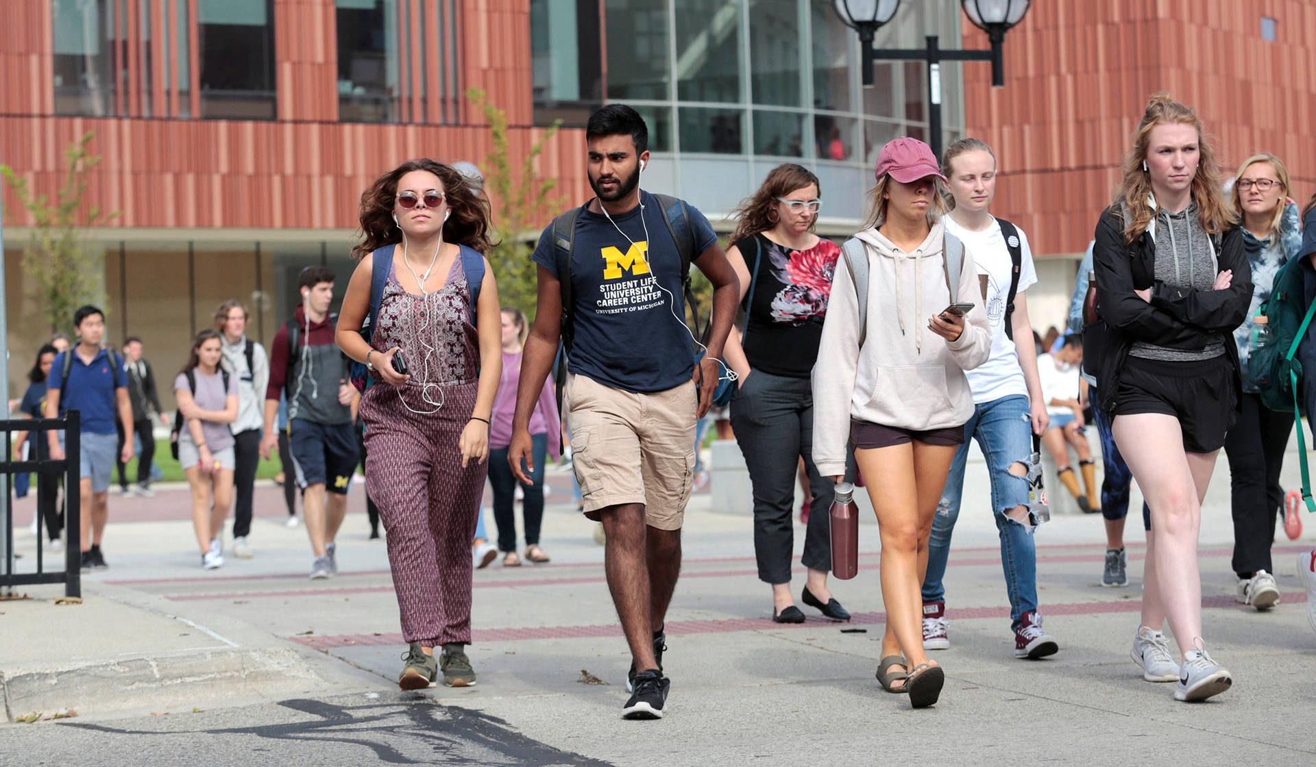 Caption: Vibrant Student Life At The University Of Michigan-ann Arbor Background