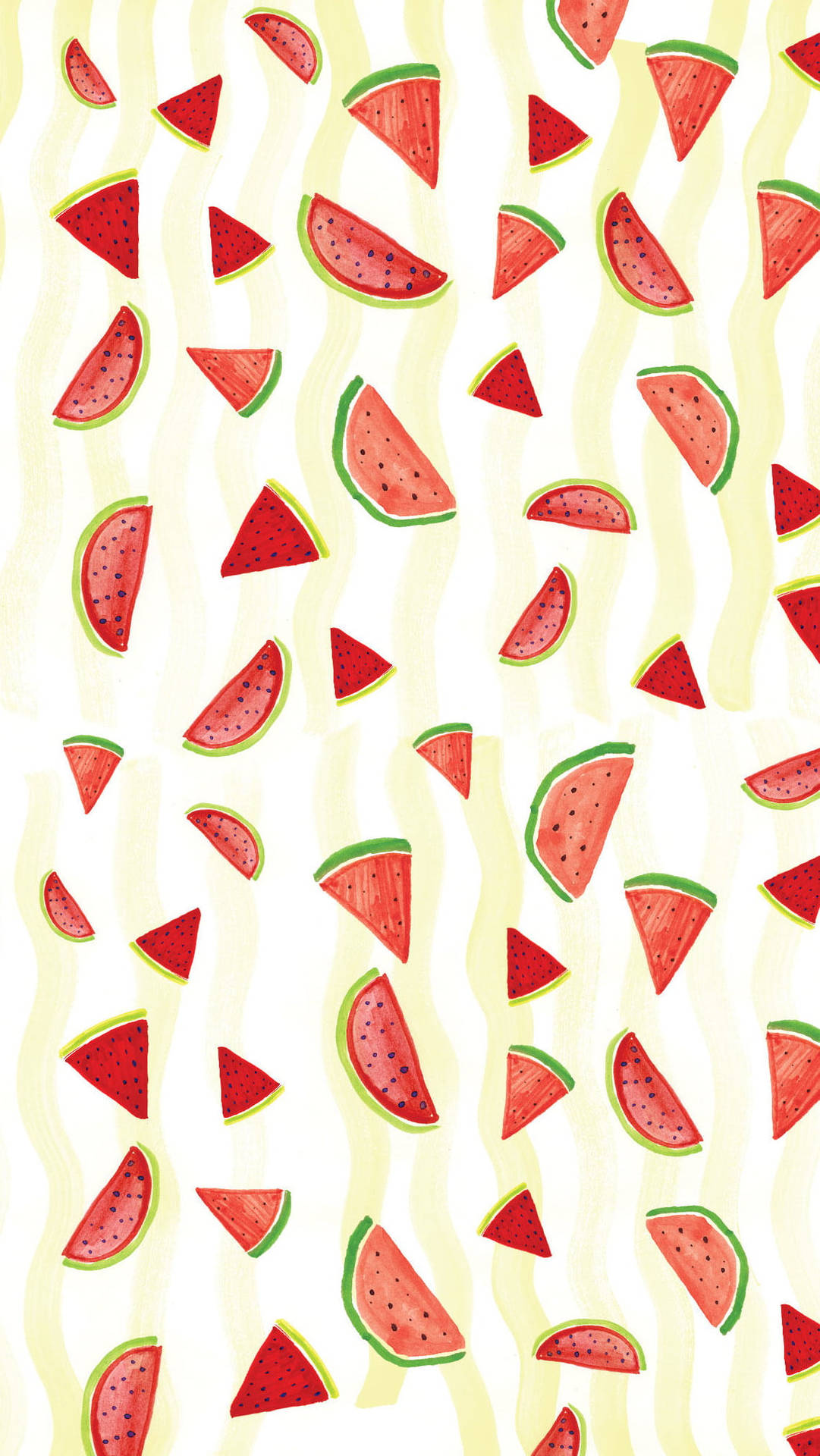 Caption: Vibrant Tropical Watermelon Pattern Design Background