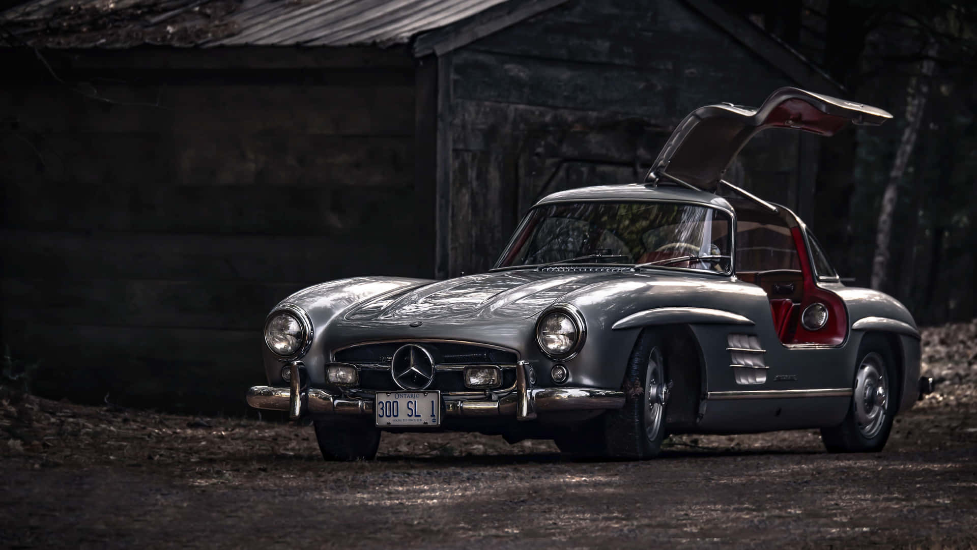 Caption: Vintage Elegance With The Old Mercedes-benz Gullwing.