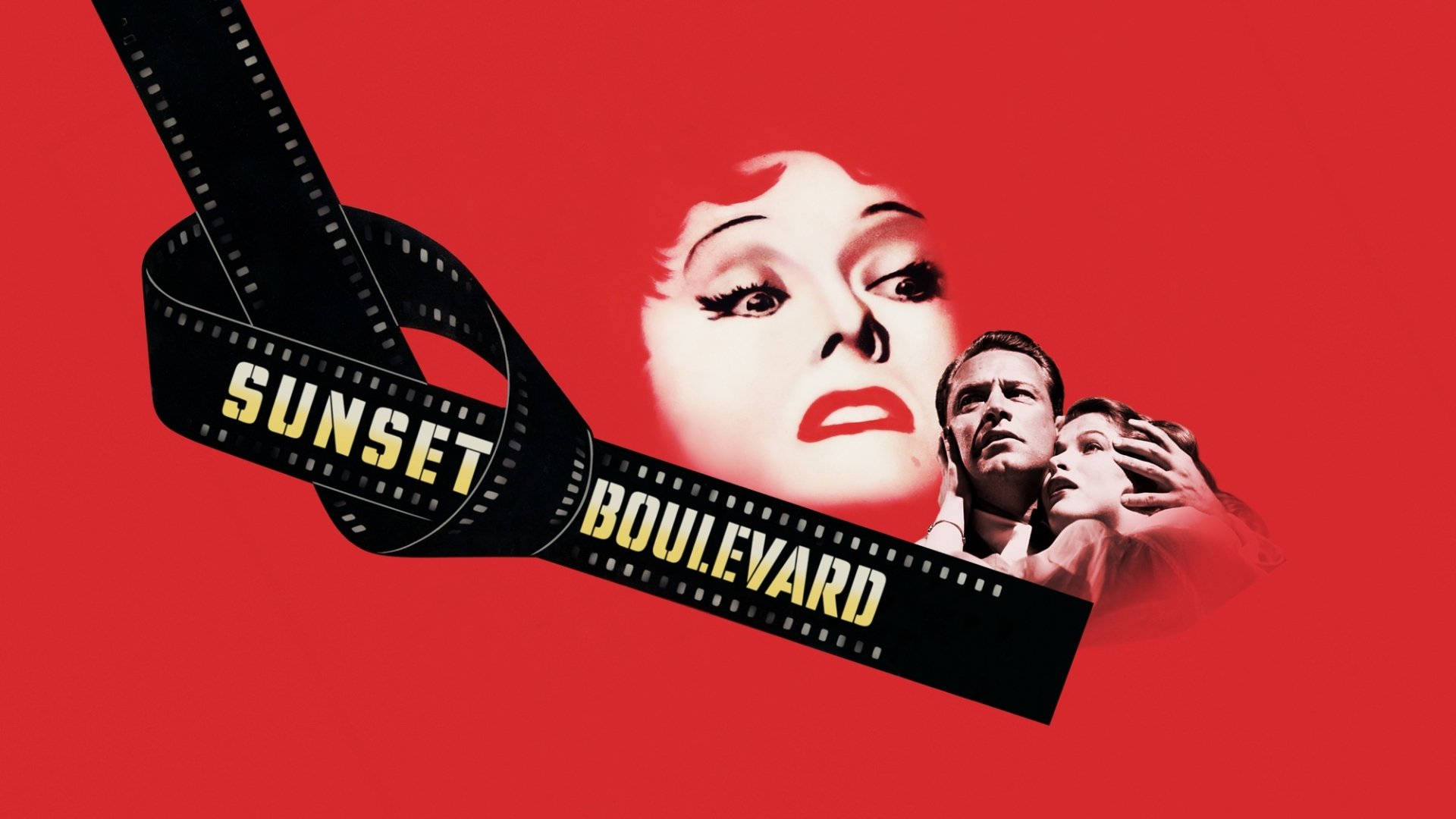 Caption: Vintage Movie Poster Of Sunset Boulevard Background