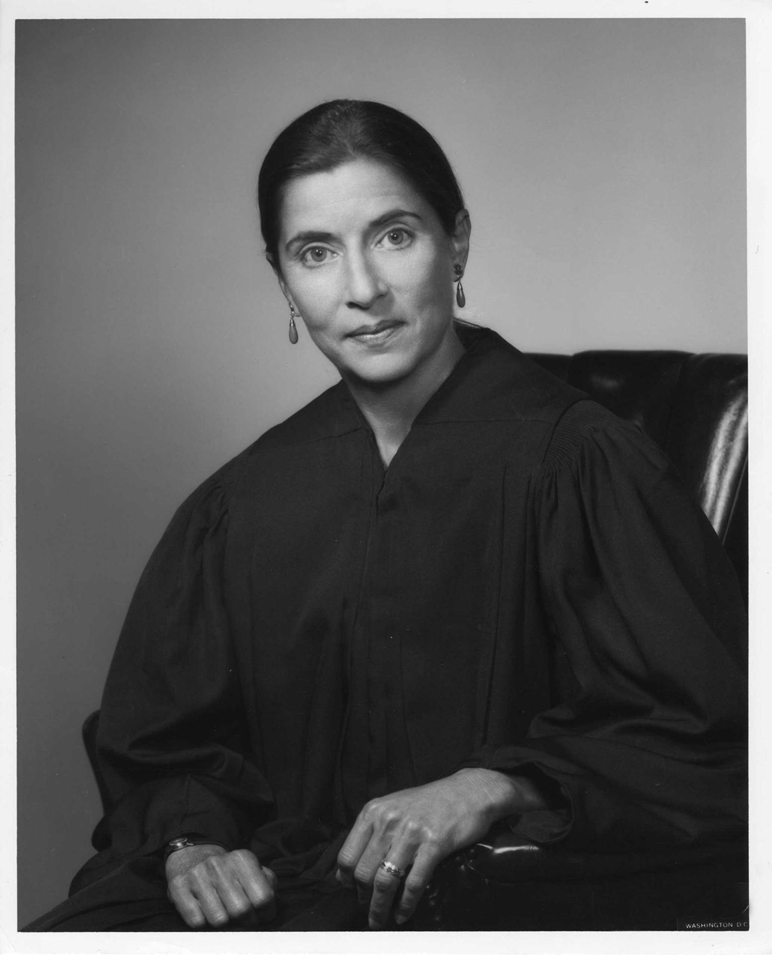 Caption: Vintage Photograph Of Ruth Bader Ginsburg Background