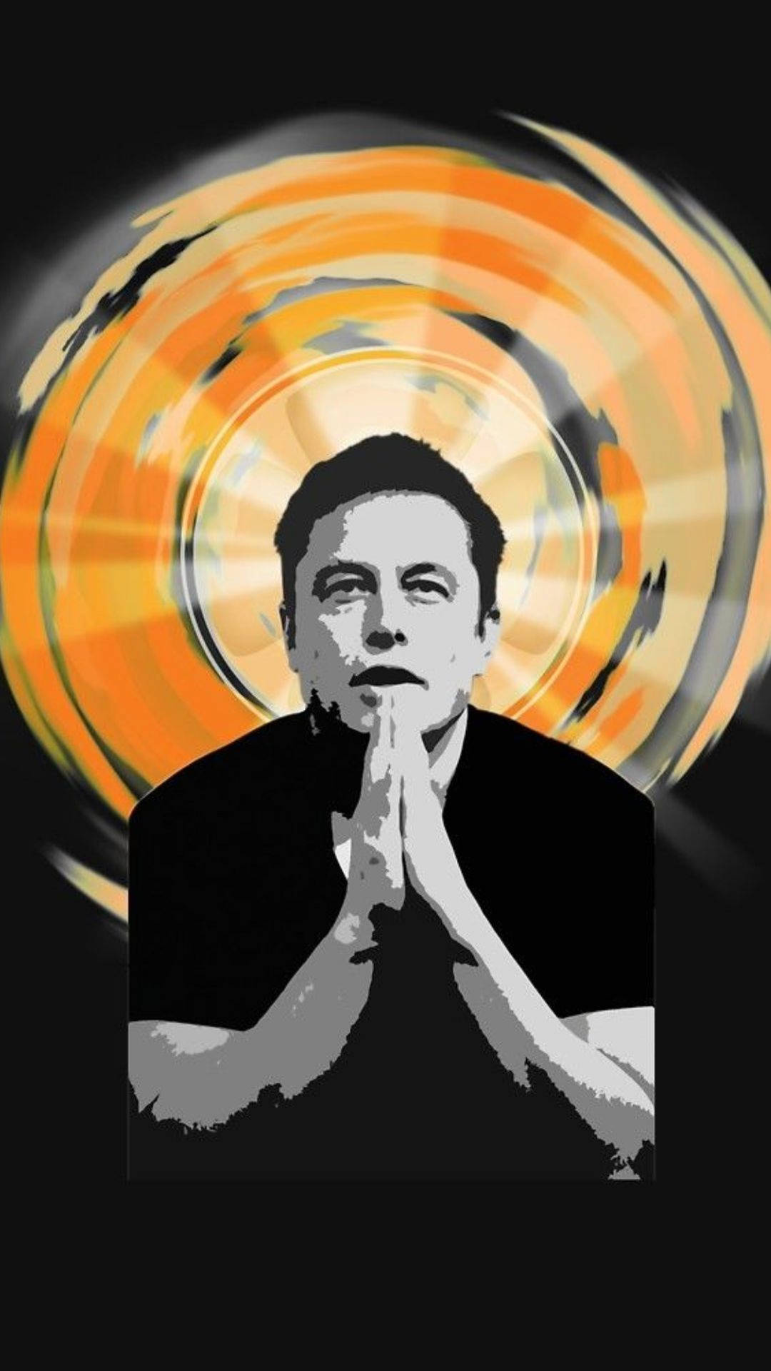 Caption: Visionary Innovator - Elon Musk Fan Art Background