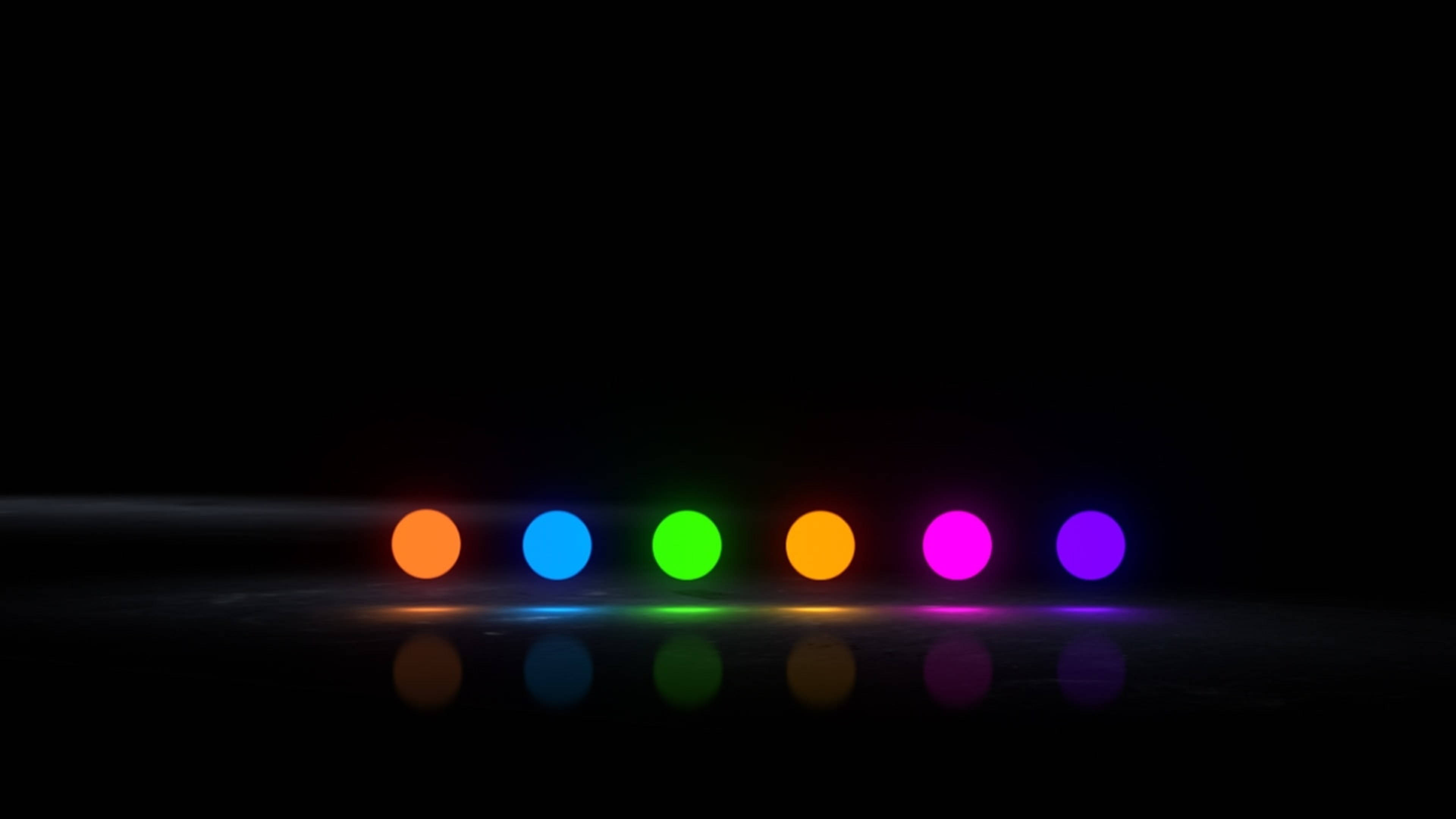 Caption: Vivid Neon Dots On 4k Led Display Background