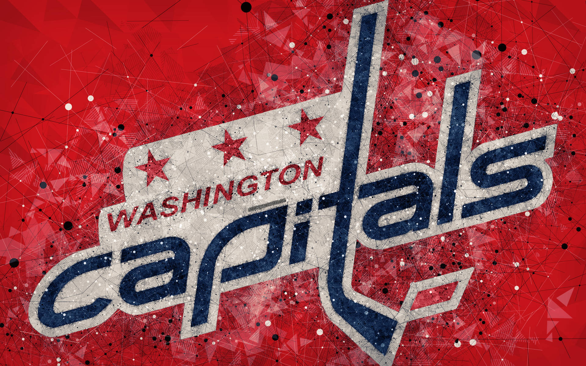 Caption: Washington Capitals' Abstract Themed Background Background