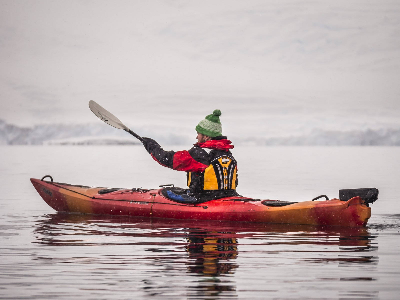 Caption: Winter Wonderland Kayaking Adventure