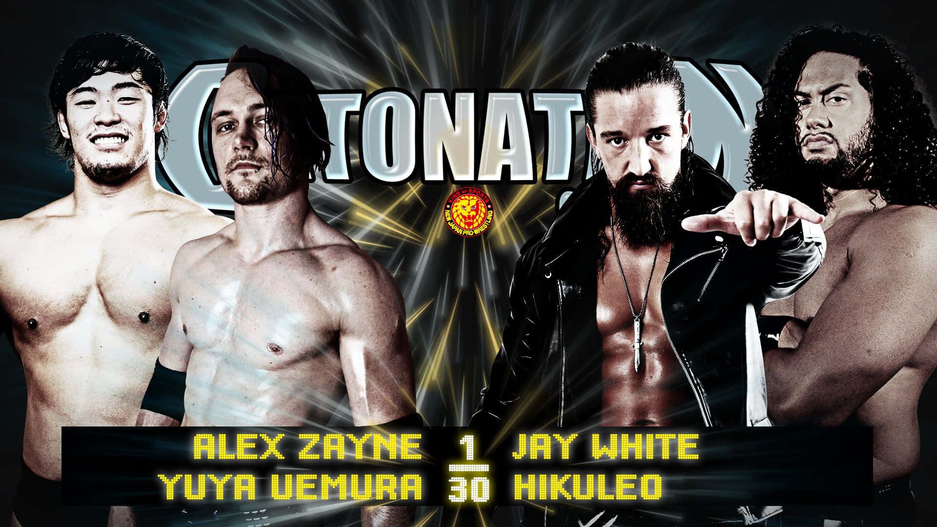 Caption: Wrestler Jay White In Njpw Tag Team Match Background