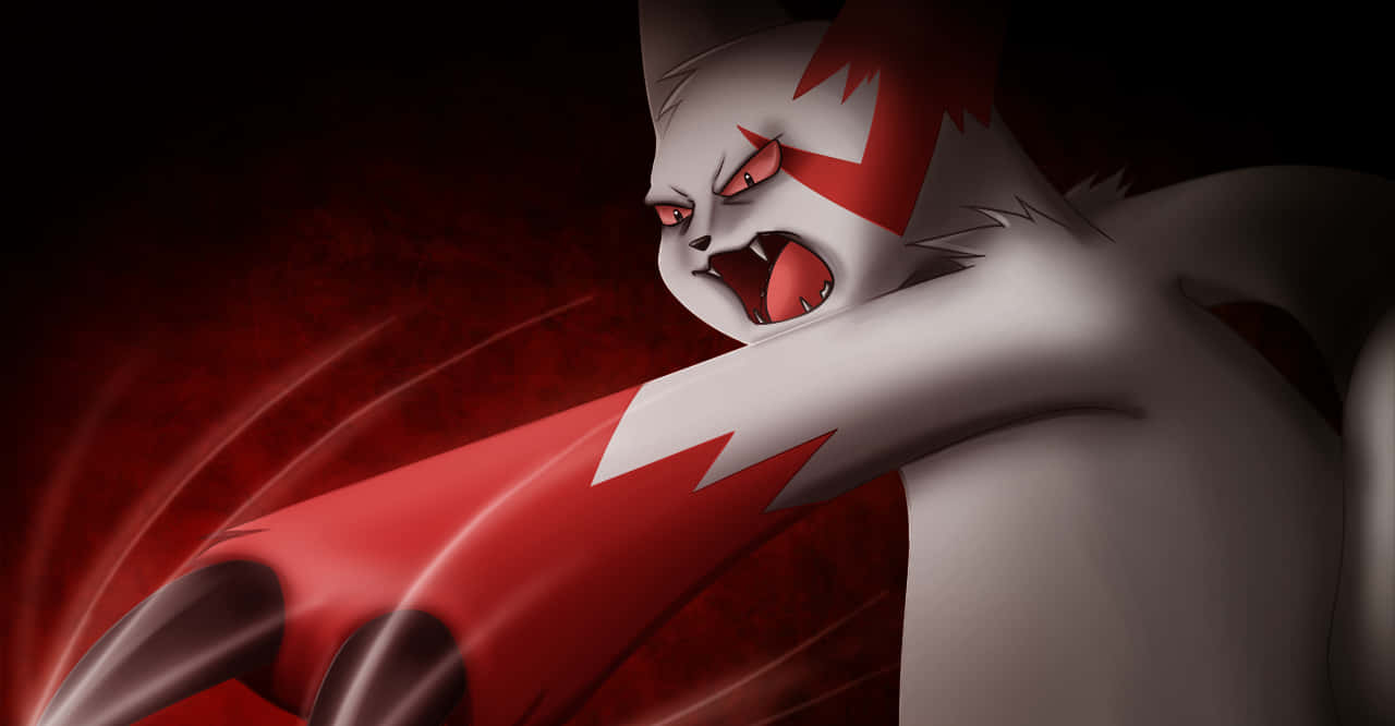 Caption: Zangoose In Battle Stance Background