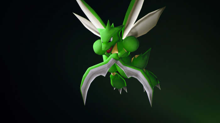 Captivating 3d Image Of Flying Scyther Background