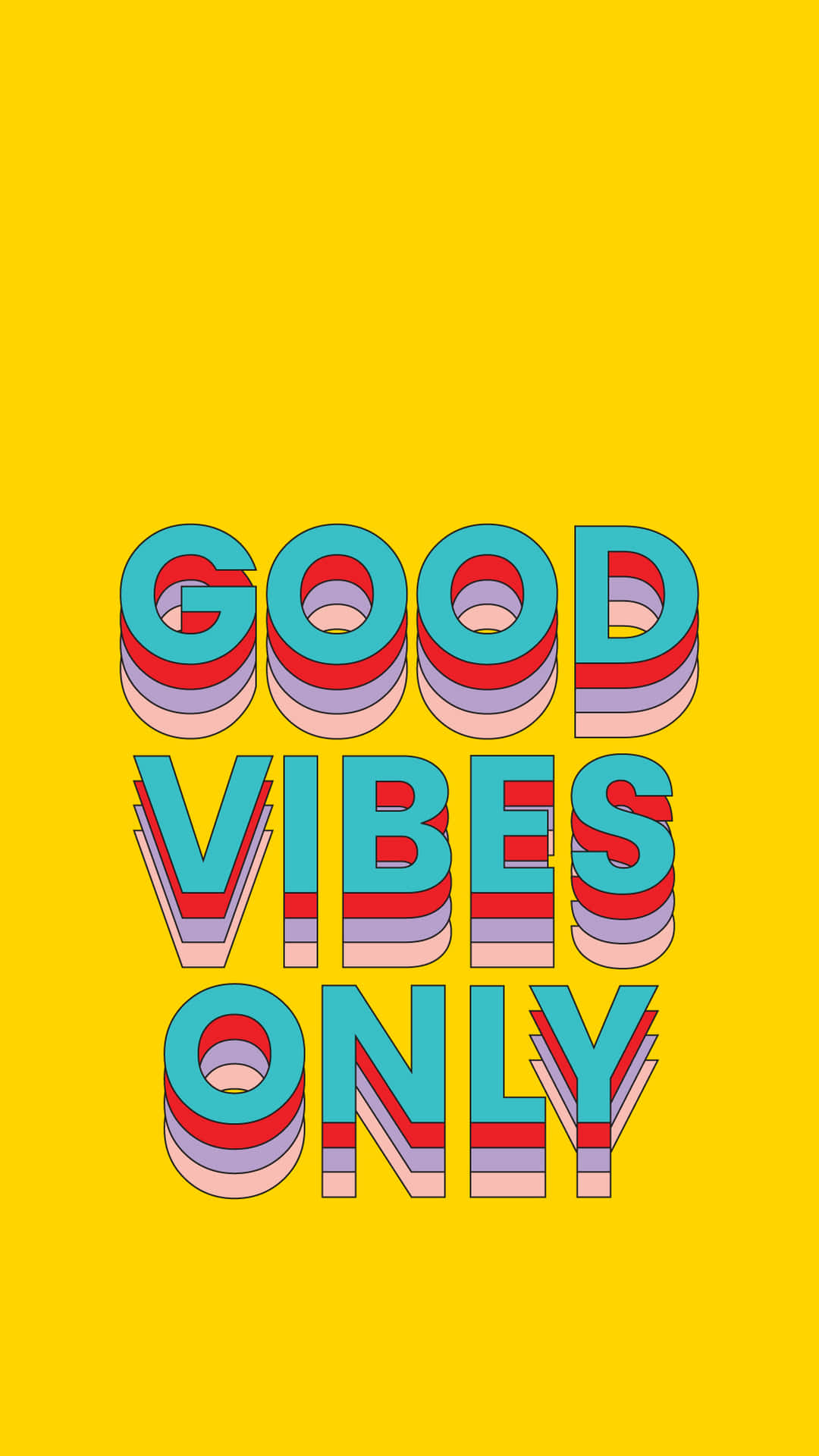 Captivating 70's Style Good Vibe Typography