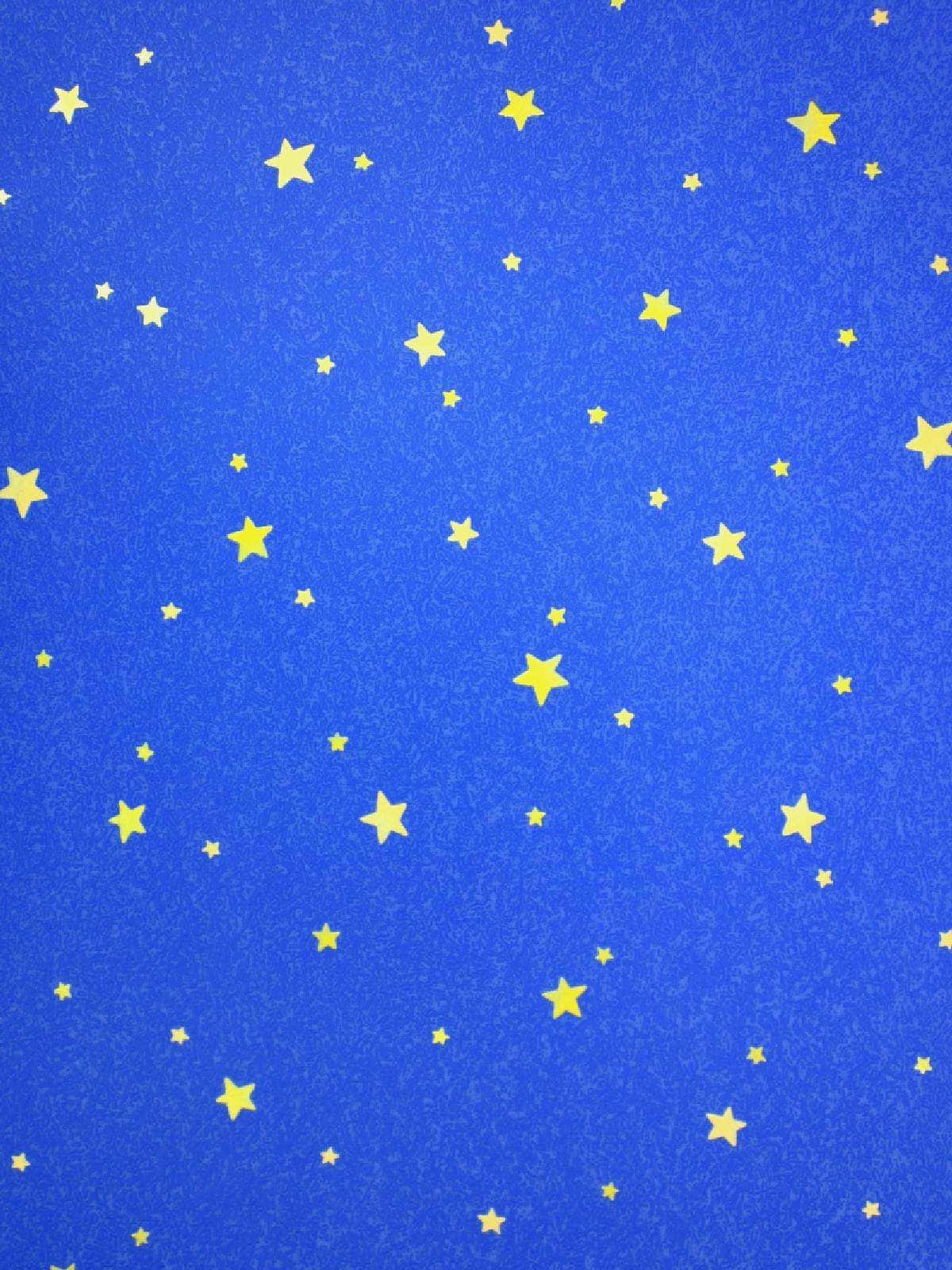 Captivating And Magical Blue Stars Sparkle In The Night Sky Background