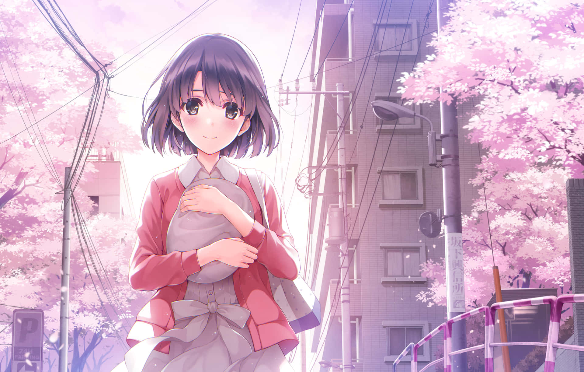 Captivating Anime Girl Background