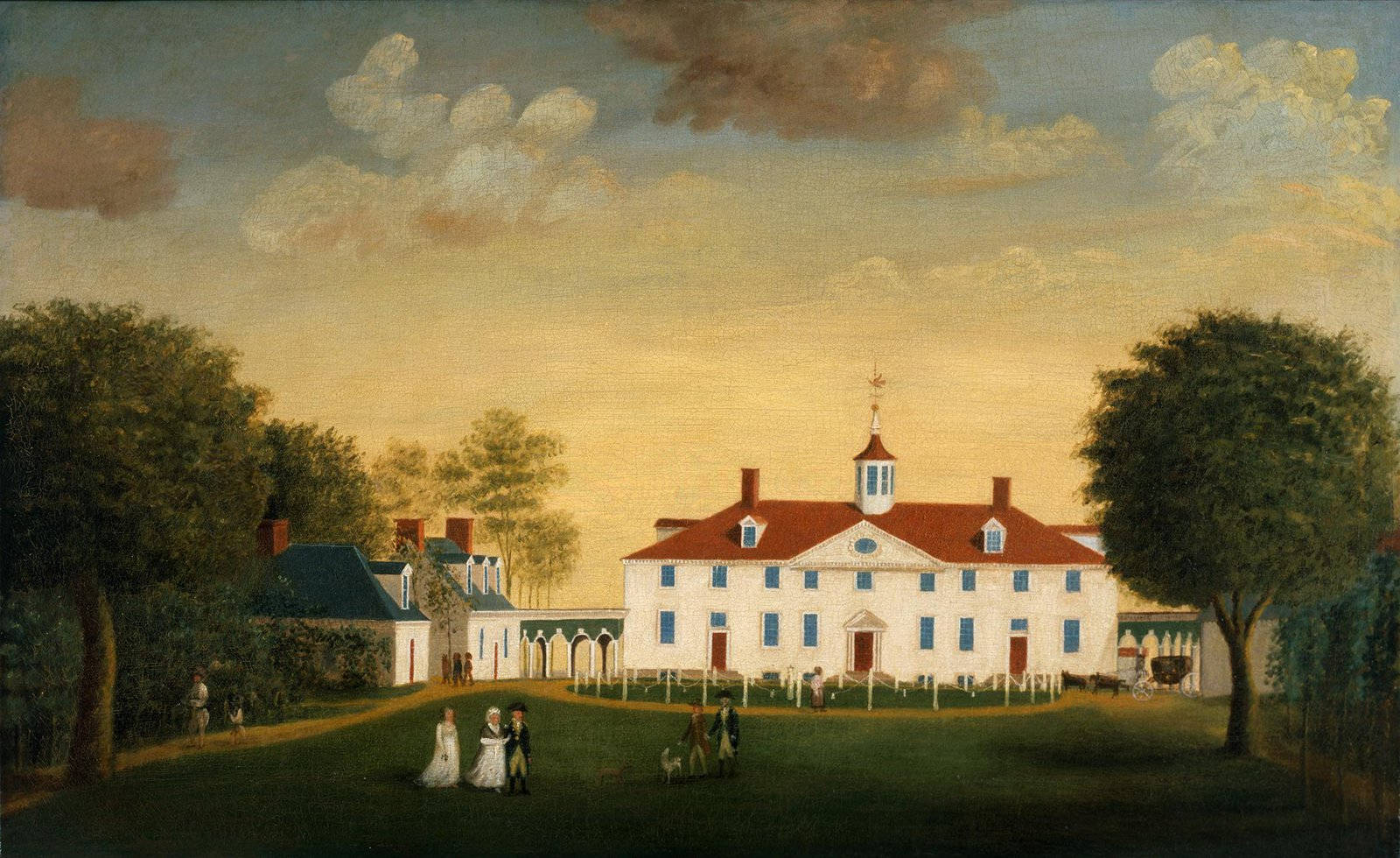 Captivating Artwork Of Mount Vernon Estate Background