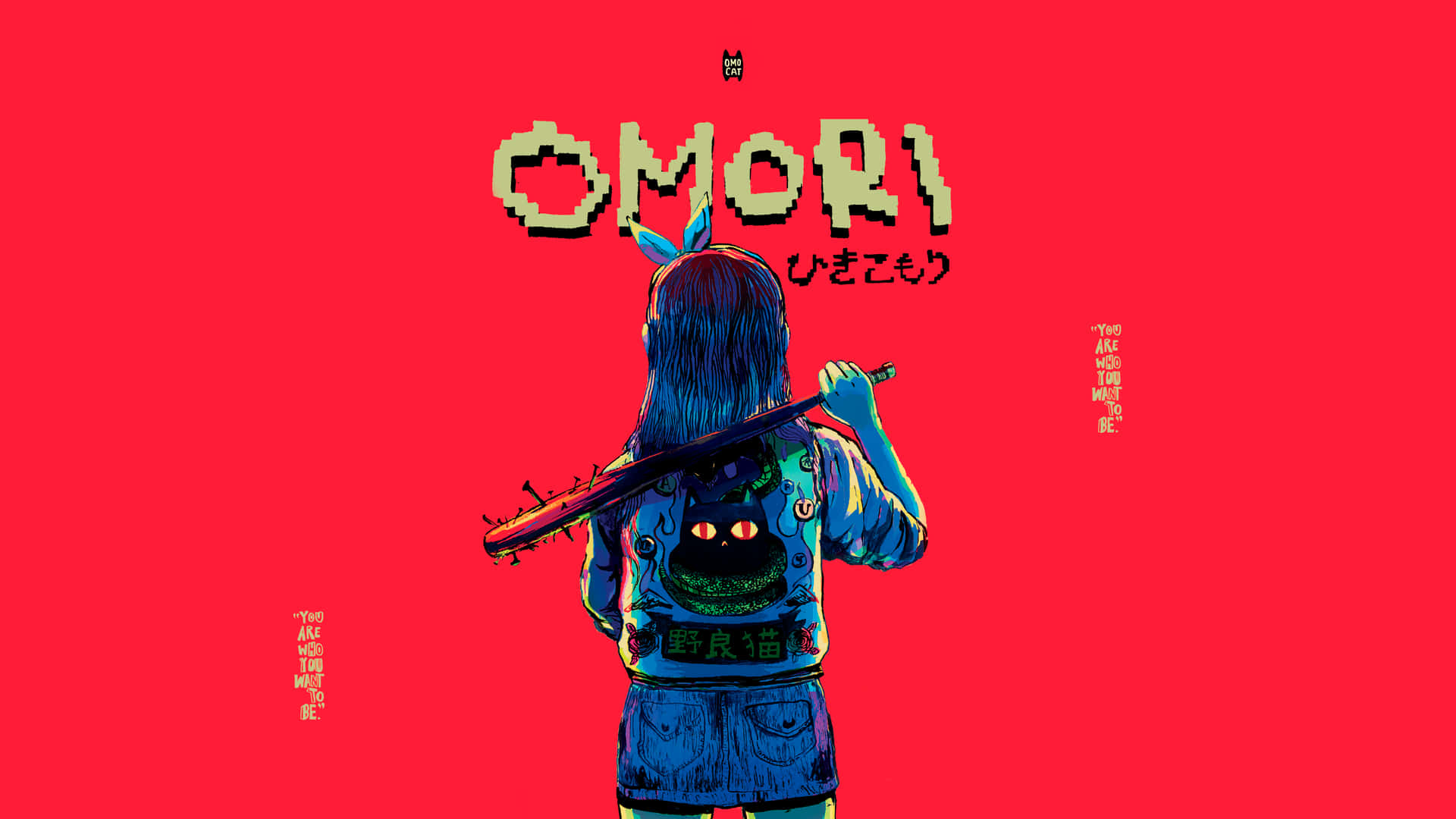Captivating Artwork Of Red Aubrey From Omori Pfp Background