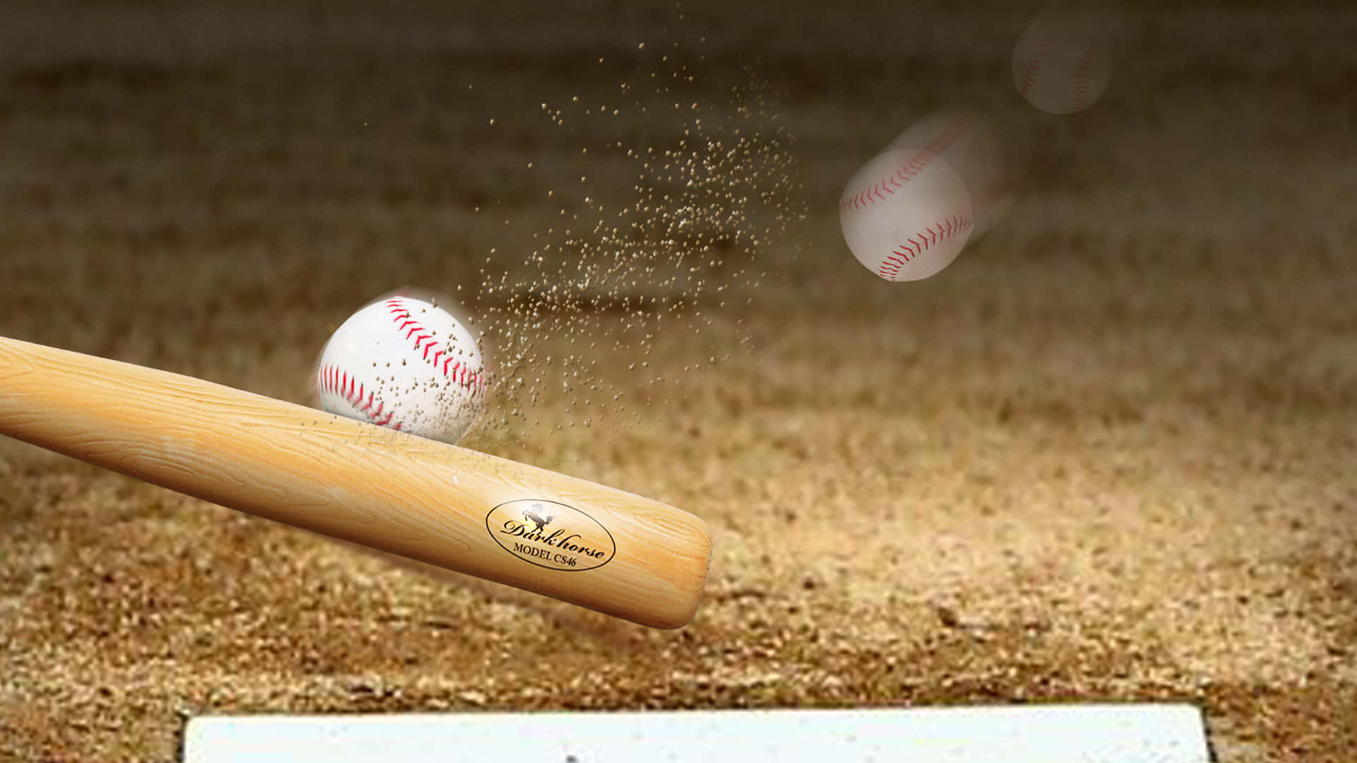 Captivating Baseball Bat Action Shot Background