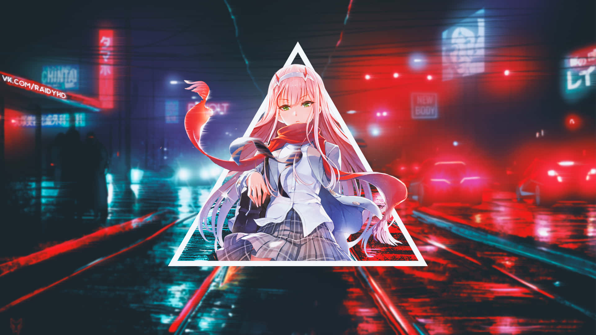 Captivating Beauty Depicted In Zero Two Aesthetic Background
