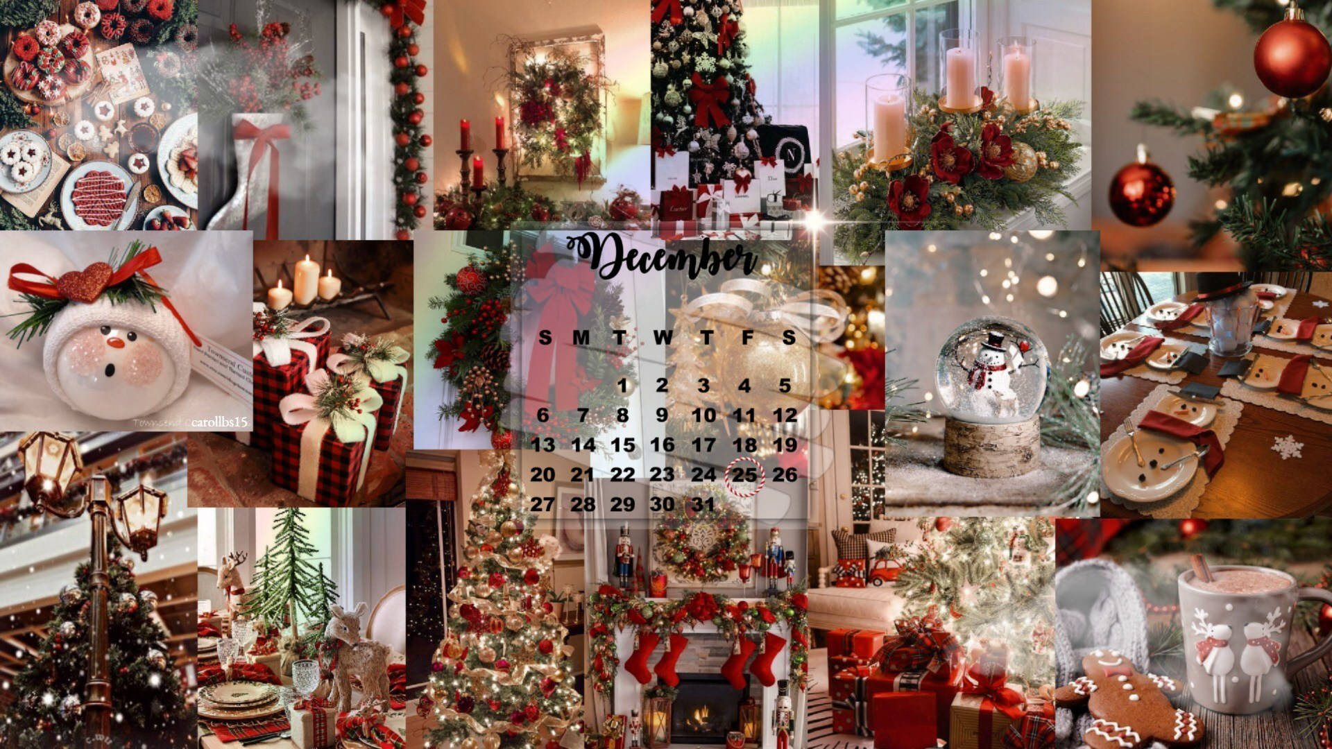 Captivating Christmas Collage Background