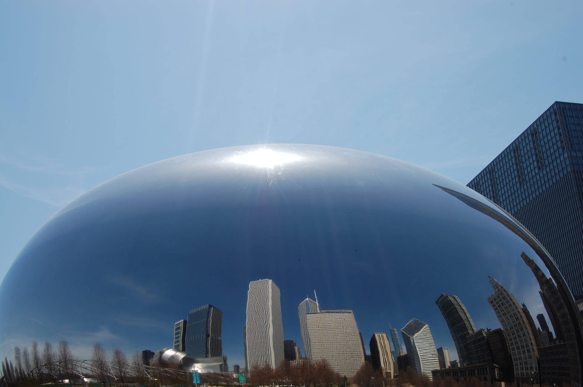 Captivating Close-up Of The Bean Chicago Background