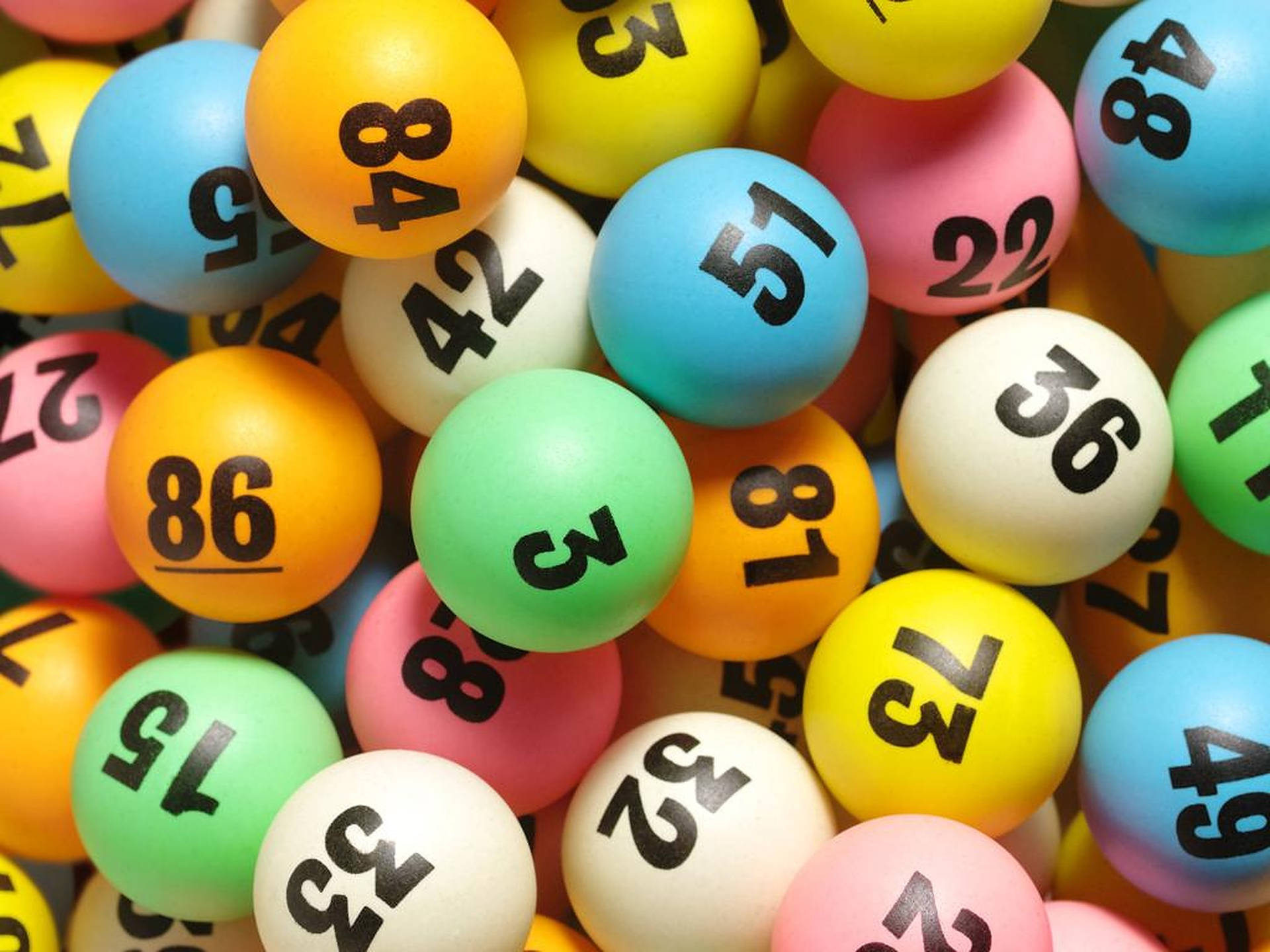 Captivating Colorful Lottery Balls Background