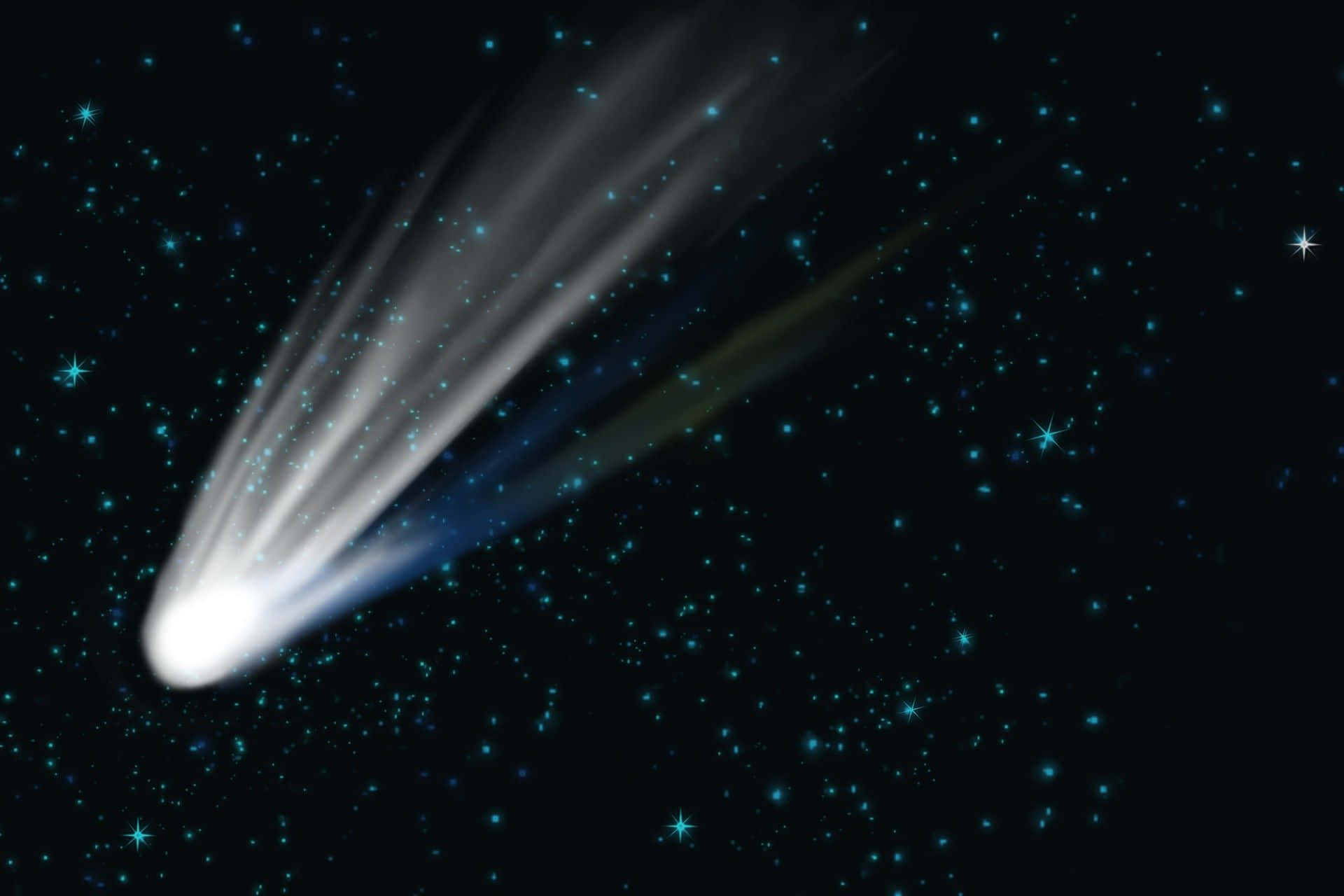 Captivating Comet In The Night Sky Background