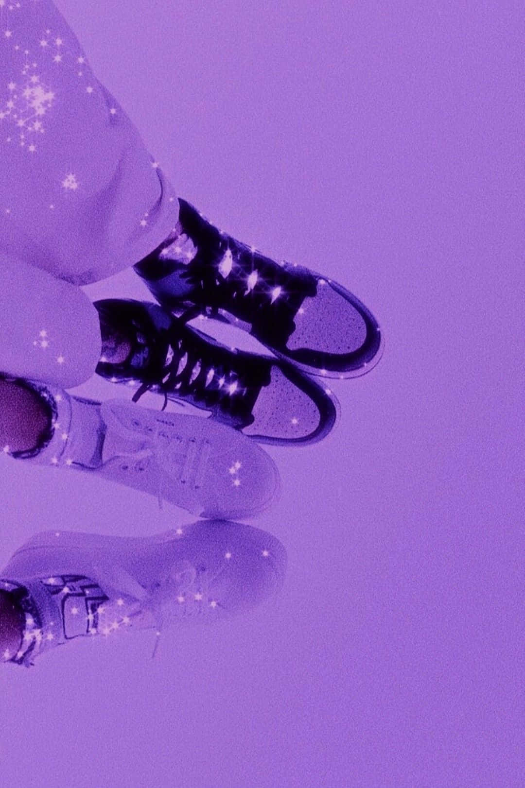 Captivating Cute Purple Aesthetic Shoes Portrait Background
