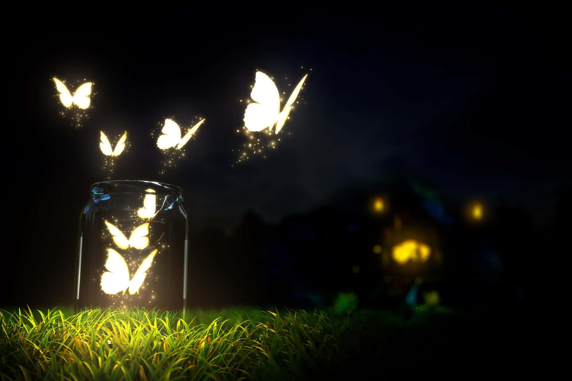 Captivating Dark Butterfly Background