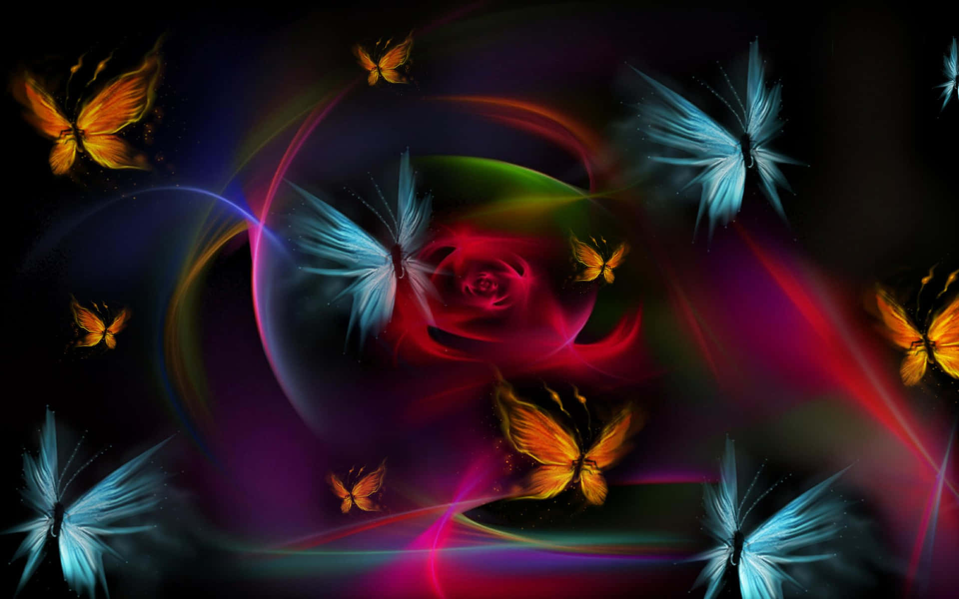 Captivating Dark Butterfly On A Mysterious Night Background