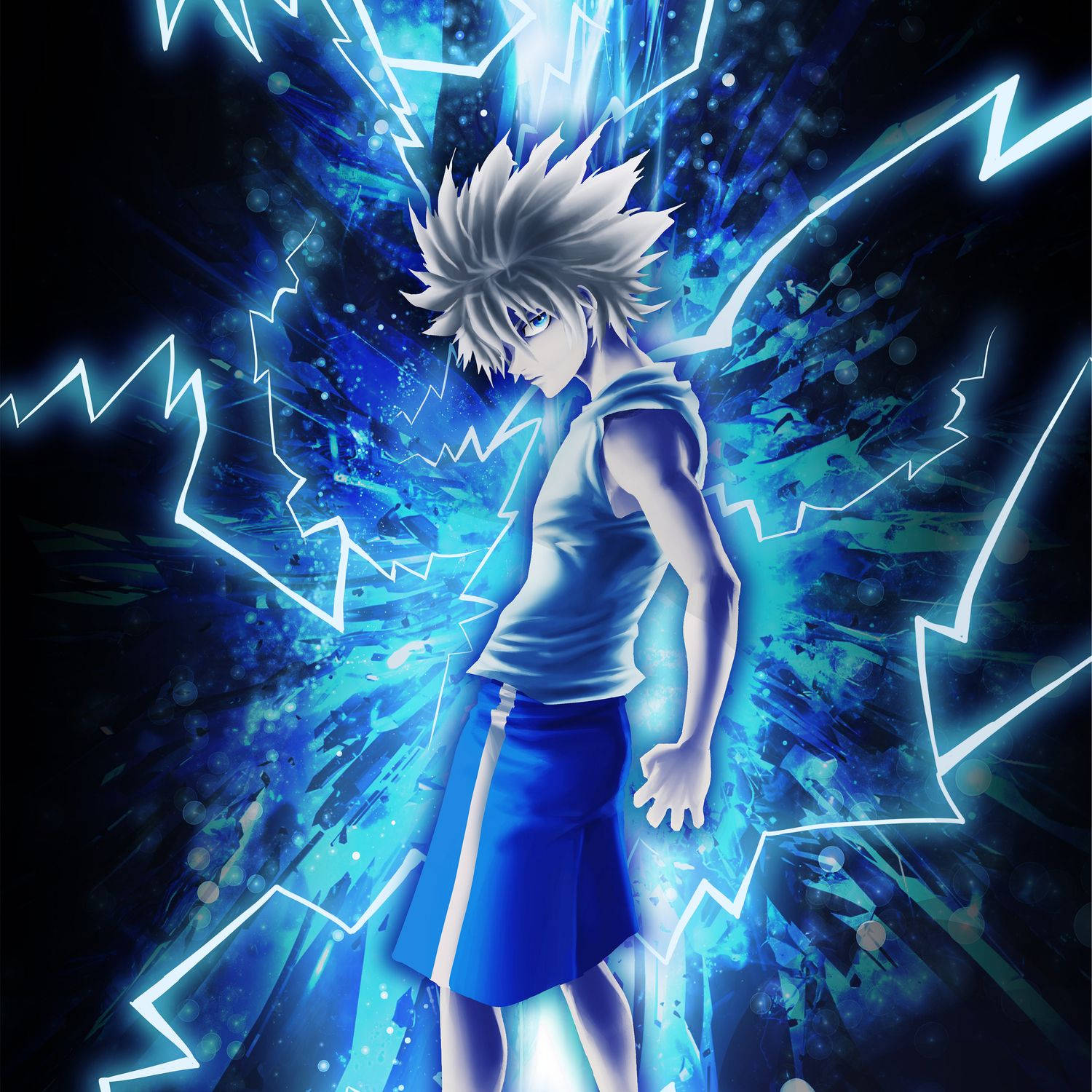 Captivating Digital Art Of Killua From Hunter X Hunter